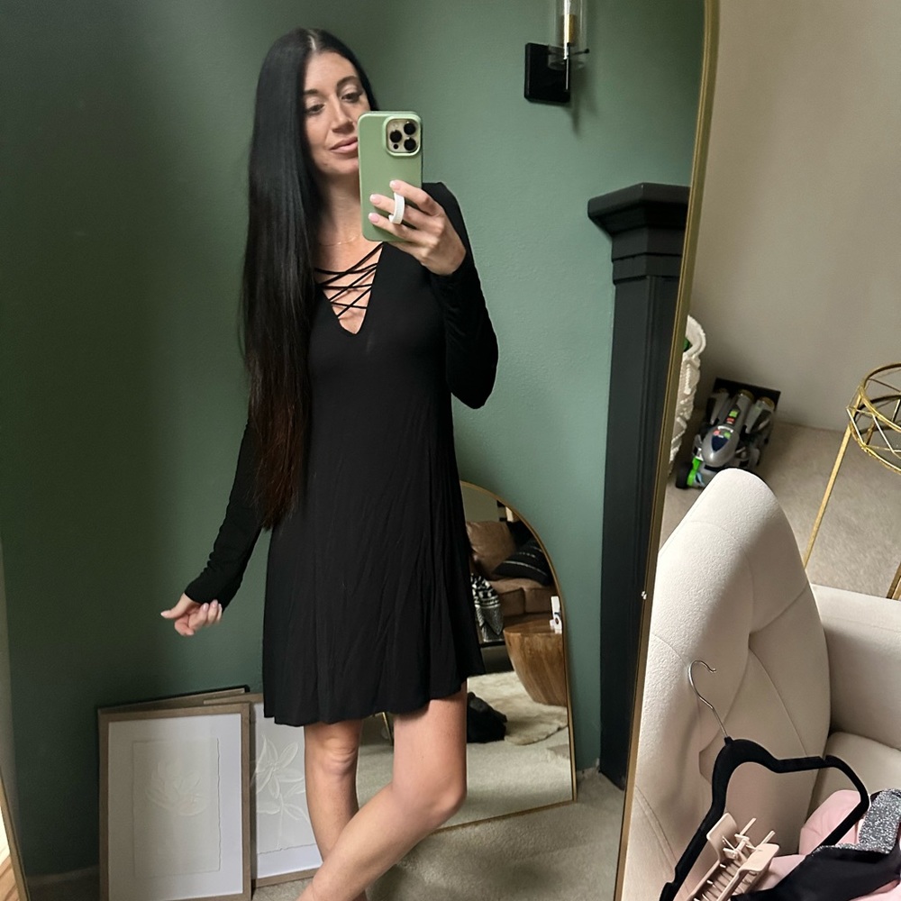Black long sleeves Express dress
